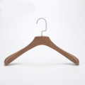 High quality wood Custom hangers clothes hanger and pants hanger with clips for branded clothes stocklot